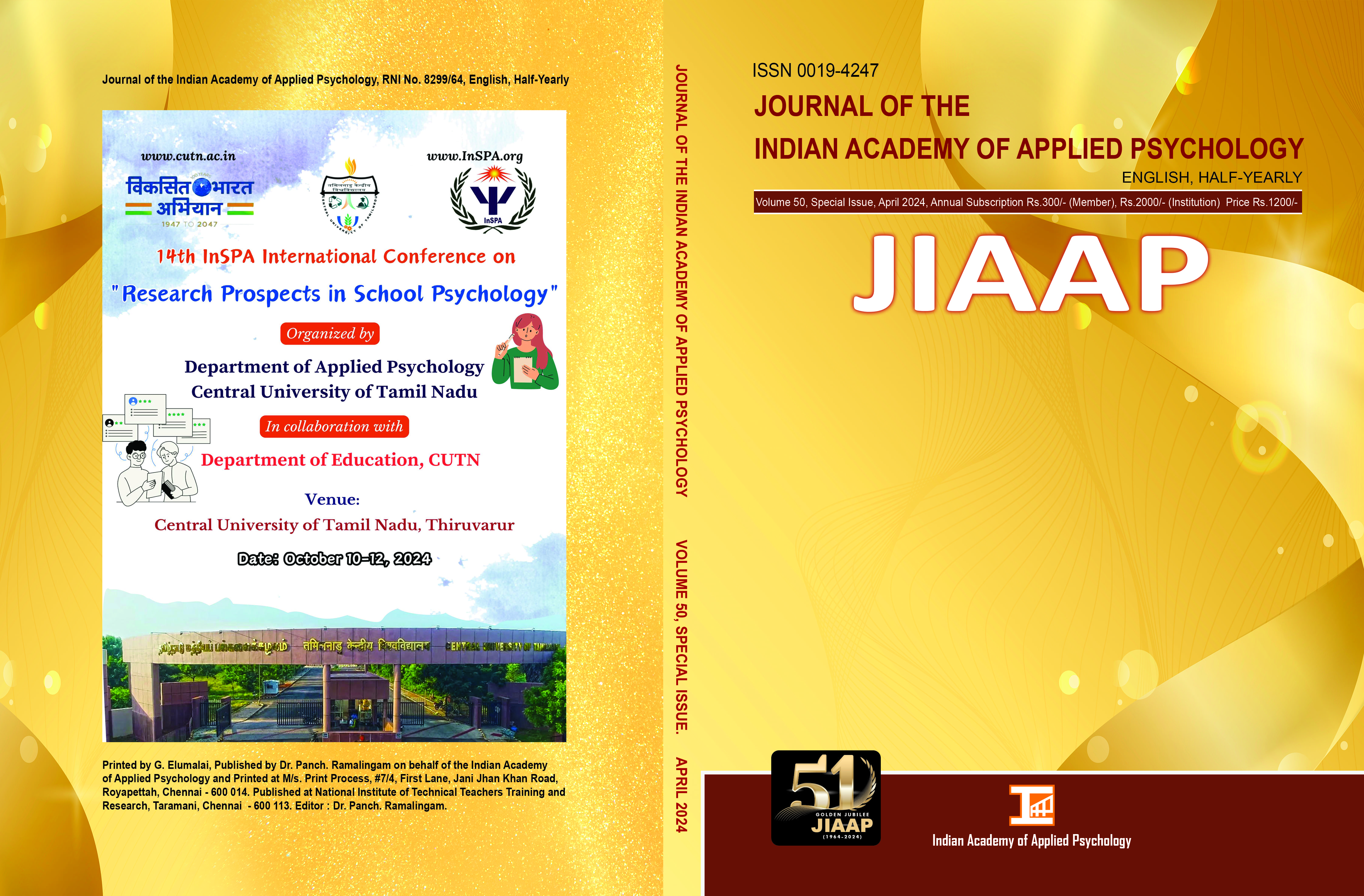 JIAAP journal cover spread — Volume 50, Special Issue, April 2024