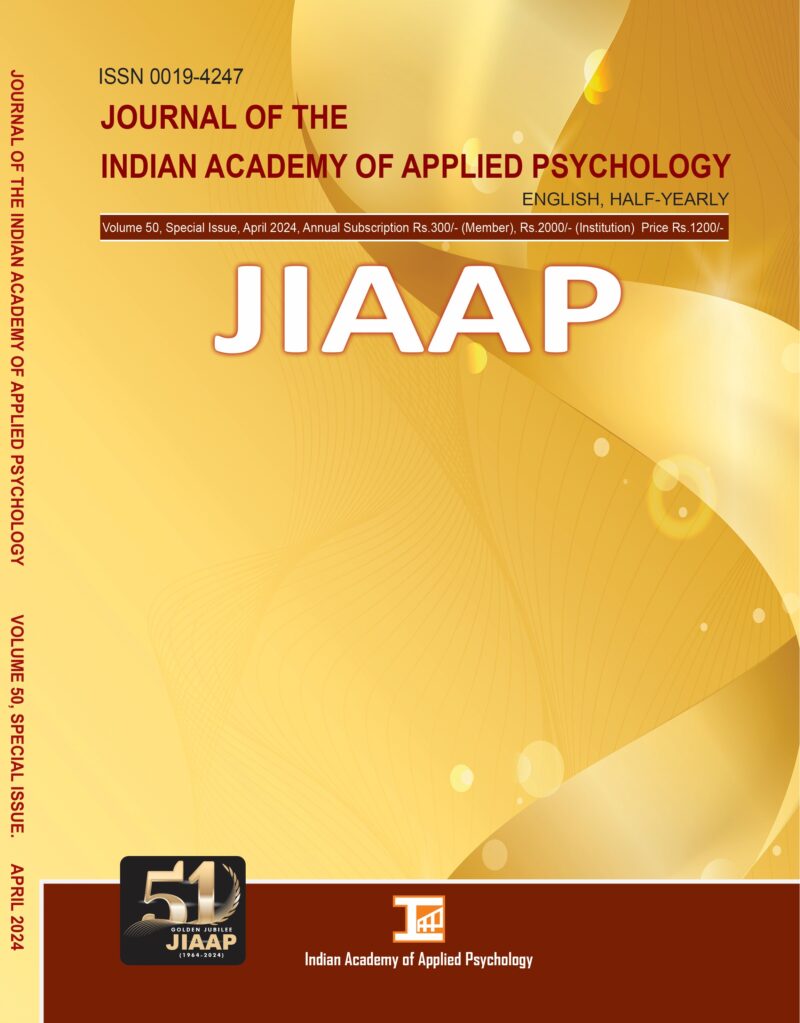 JIAAP journal cover — Volume 50, Special Issue, April 2024